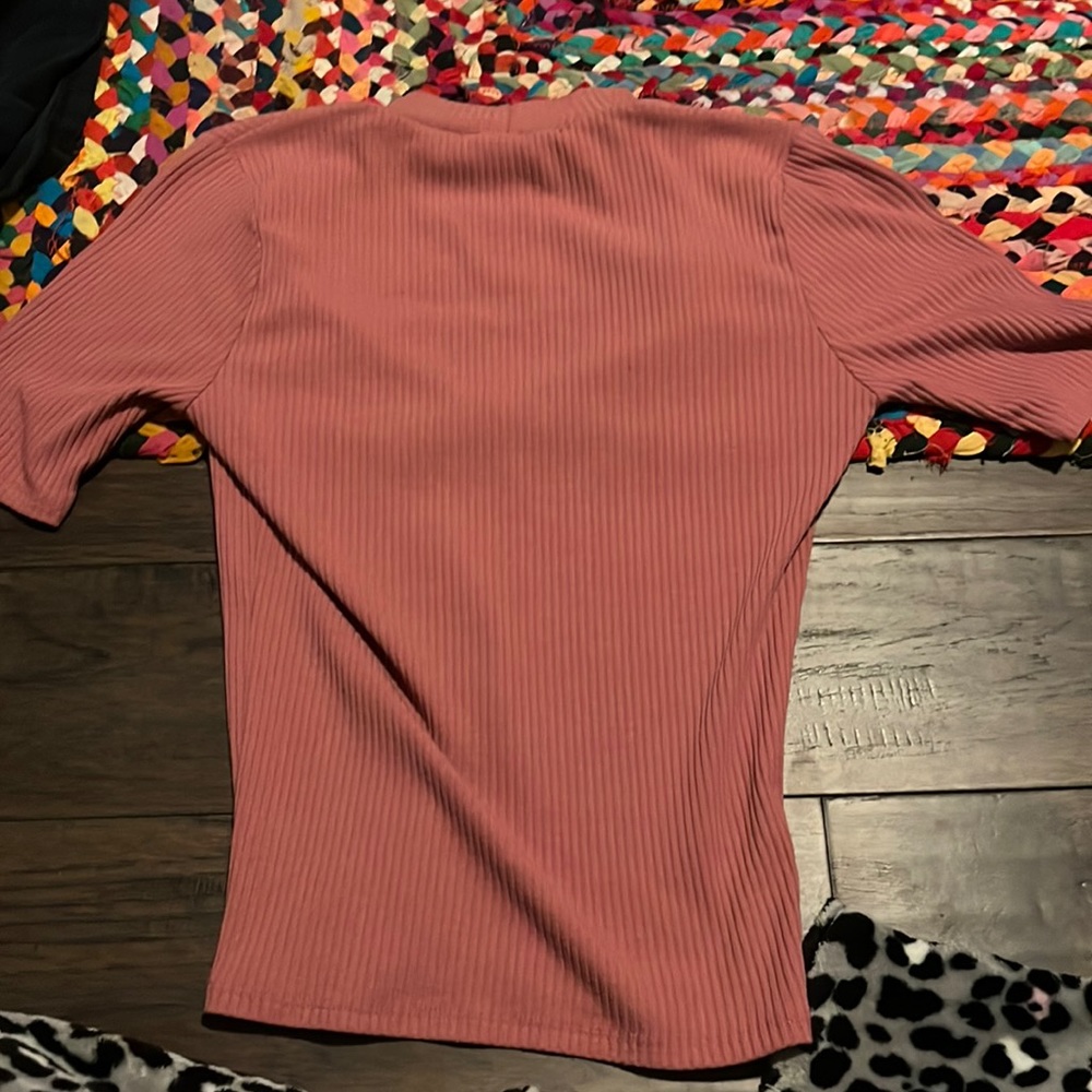 Pink Back Cut Out Top